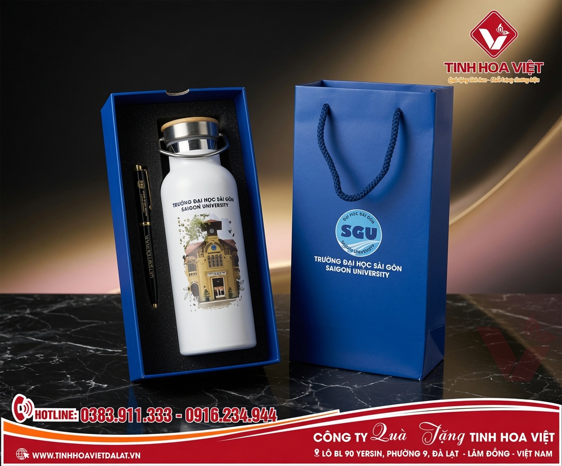 Quà Tặng Doanh Nghiệp Đà Lạt | Giftset Cao Cấp In Logo Theo Yêu Cầu