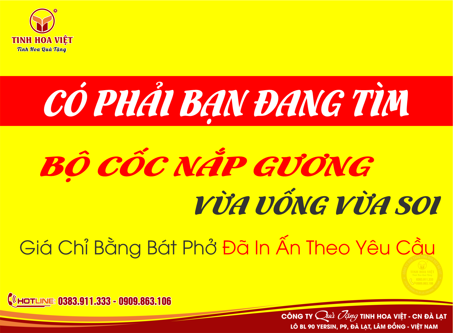 Tổng kho phân phối cốc sứ nắp gương Tại Đà Lạt Và Phía Nam