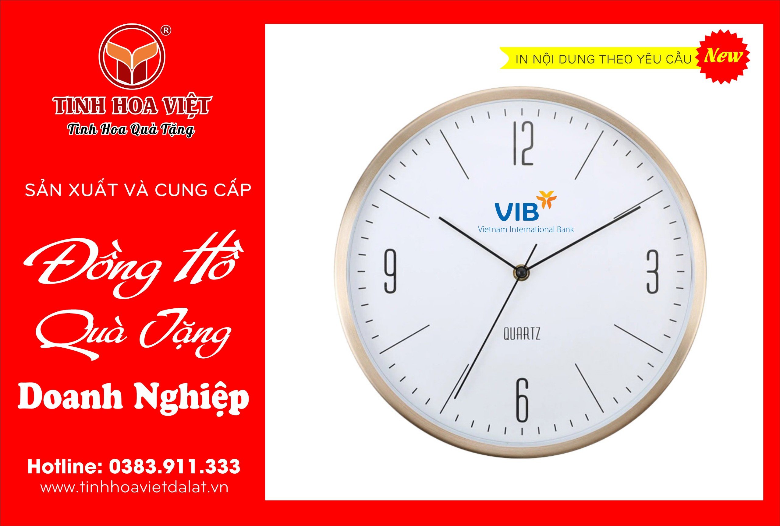 Đồng Hồ Treo Tường Quà Tặng Doanh Nghiệp Ý Nghĩa