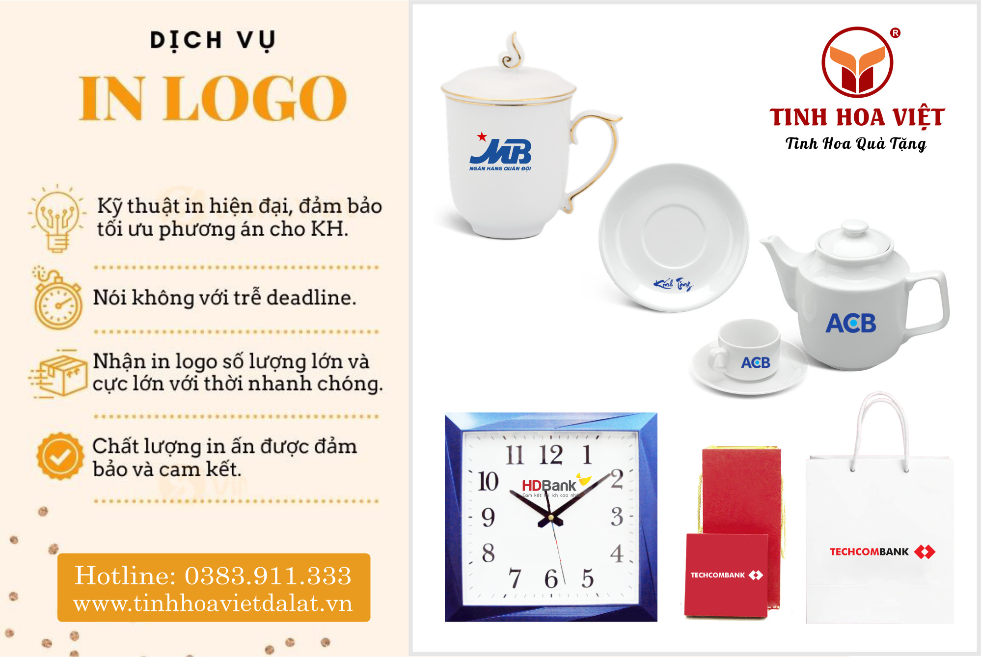In Logo Quà tặng Lên Đa Chất Liệu Tại Đà Lạt Và Phía Nam