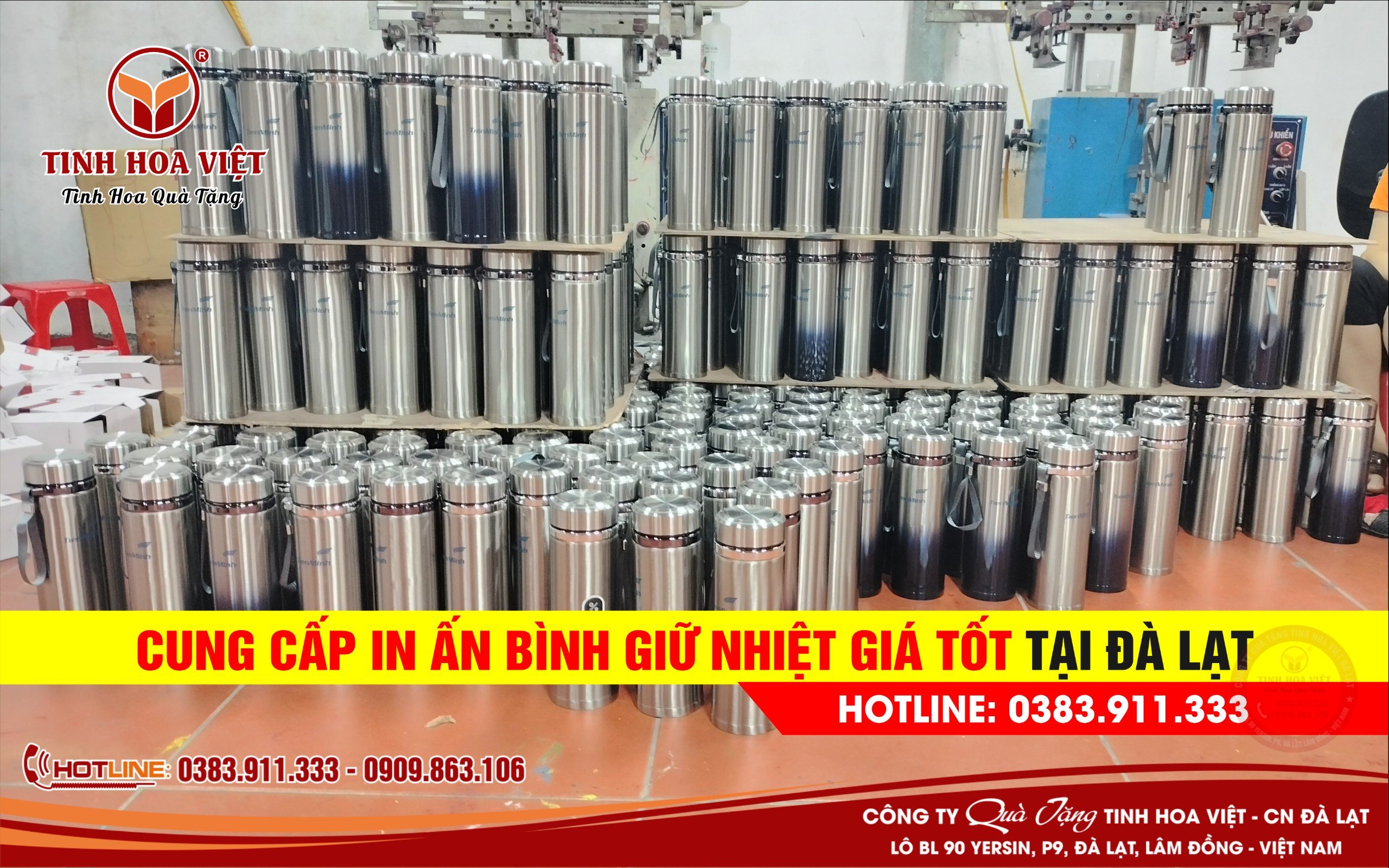 Cung Cấp In Ấn Sỉ Lẻ Bình Giữ Nhiệt Tại Đà Lạt Hotline: 0383.911.333