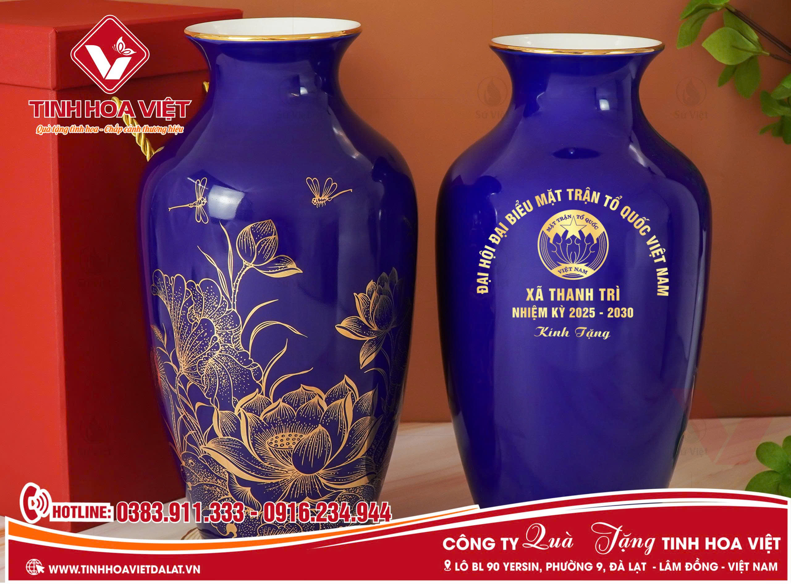 Bình Hoa Sứ Cao Cấp – Món Quà Tặng Trang Trọng Cho Đại Hội