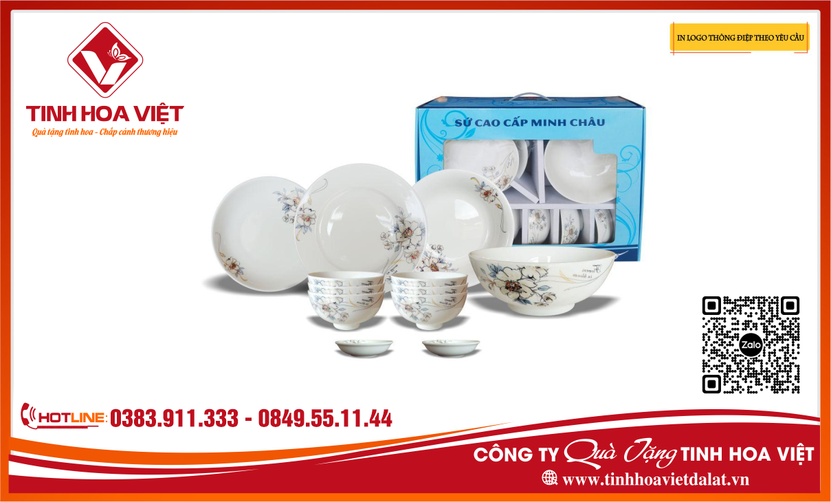 bộ bát ăn quà tặng đại hội đảng bộ, quà tặng doanh nghiệp nhà cung cấp tinh hoa việt đà lạt 