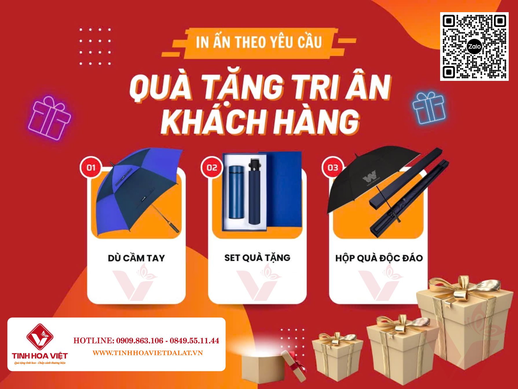 In ấn quà tặng tri ân khách hàng theo yêu cầu