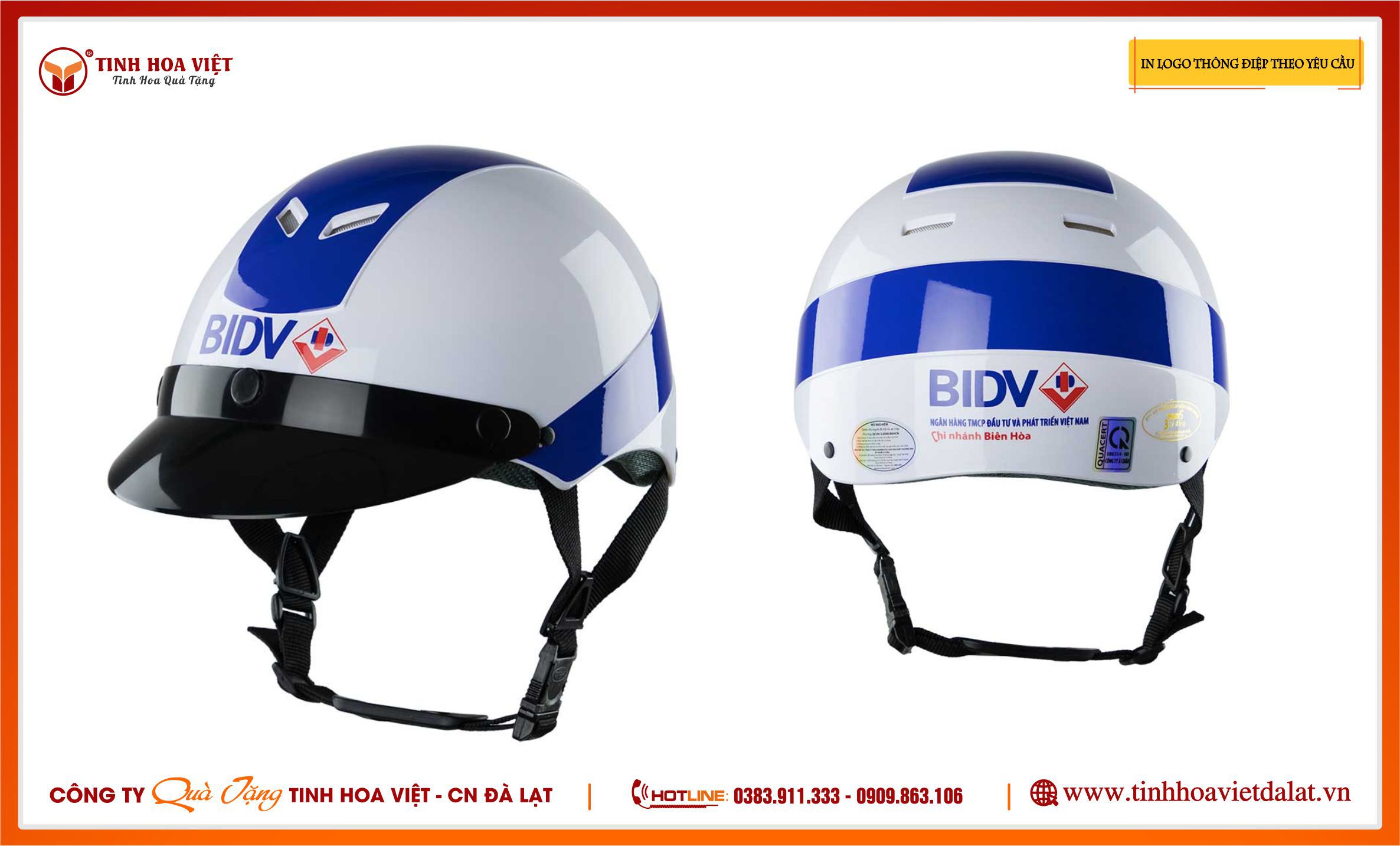 Sỉ lẻ mũ bảo hiểm nửa đầu in logo 