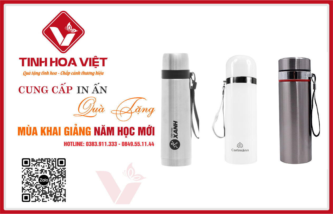 In Ấn Bình Giữ Nhiệt Quà Tặng Mùa Khai Giảng Khu Vực Phía Nam