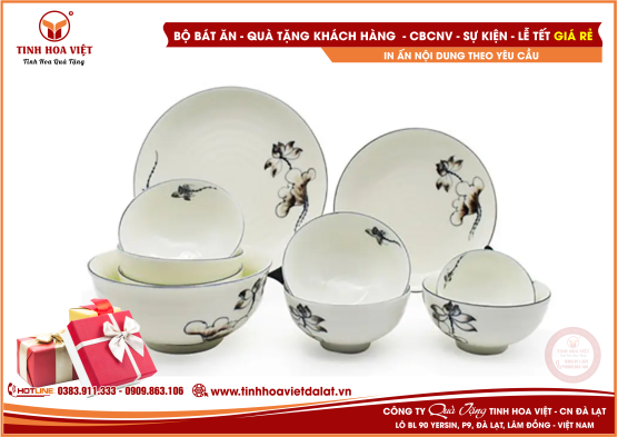 In ấn nội dung lên bát đĩa