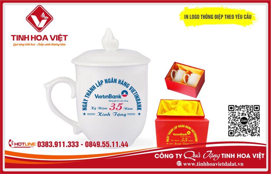 In Ly Cốc Sứ Quà Tặng Doanh Nghiệp Sỉ Lẻ Số Lượng Lớn Khu Vực Phía Nam - Tinh Hoa Việt