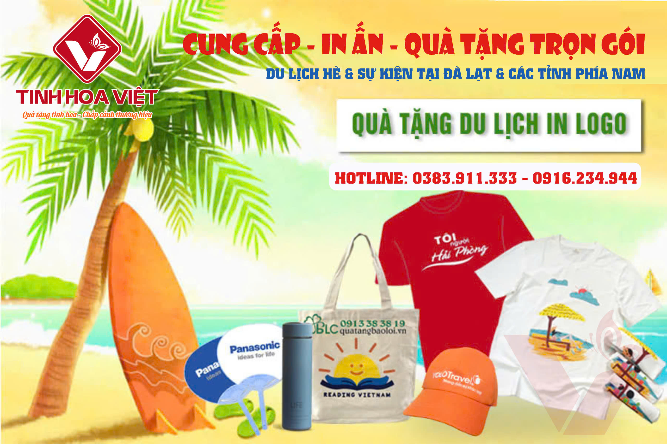 In Logo Lên Quà Tặng Sự Kiện - Teambuilding - Du Lịch Hè