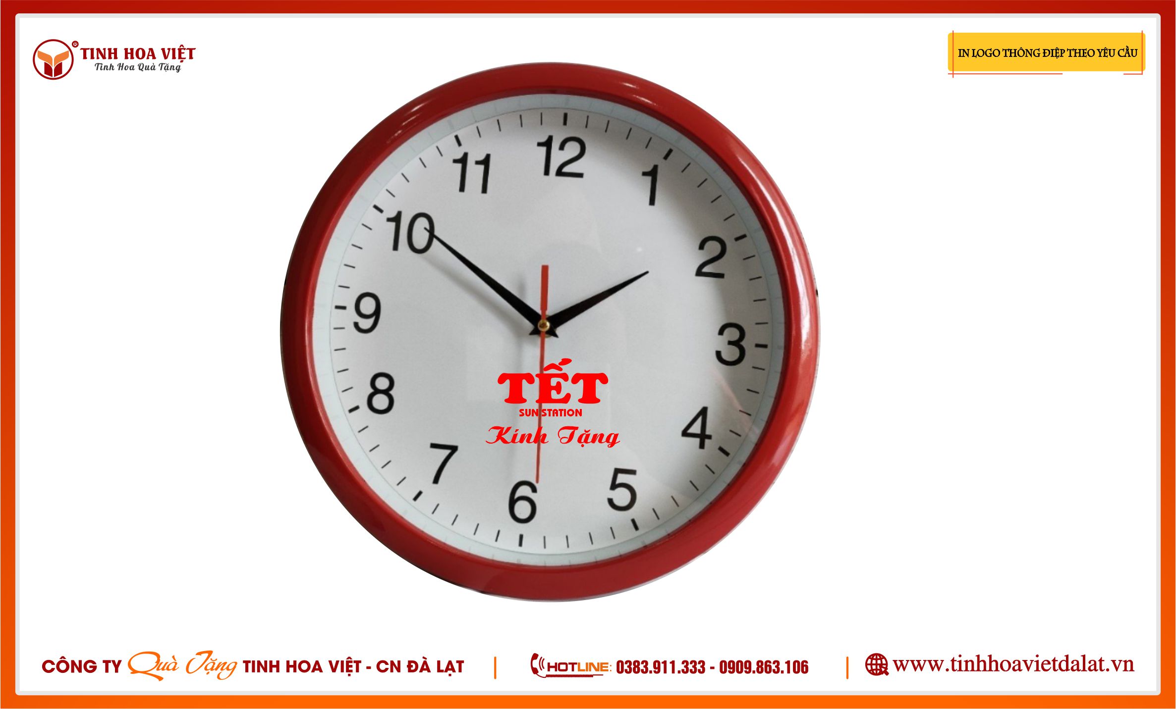 Đồng Hồ Treo Tường Inlogo Doanh Nghiệp