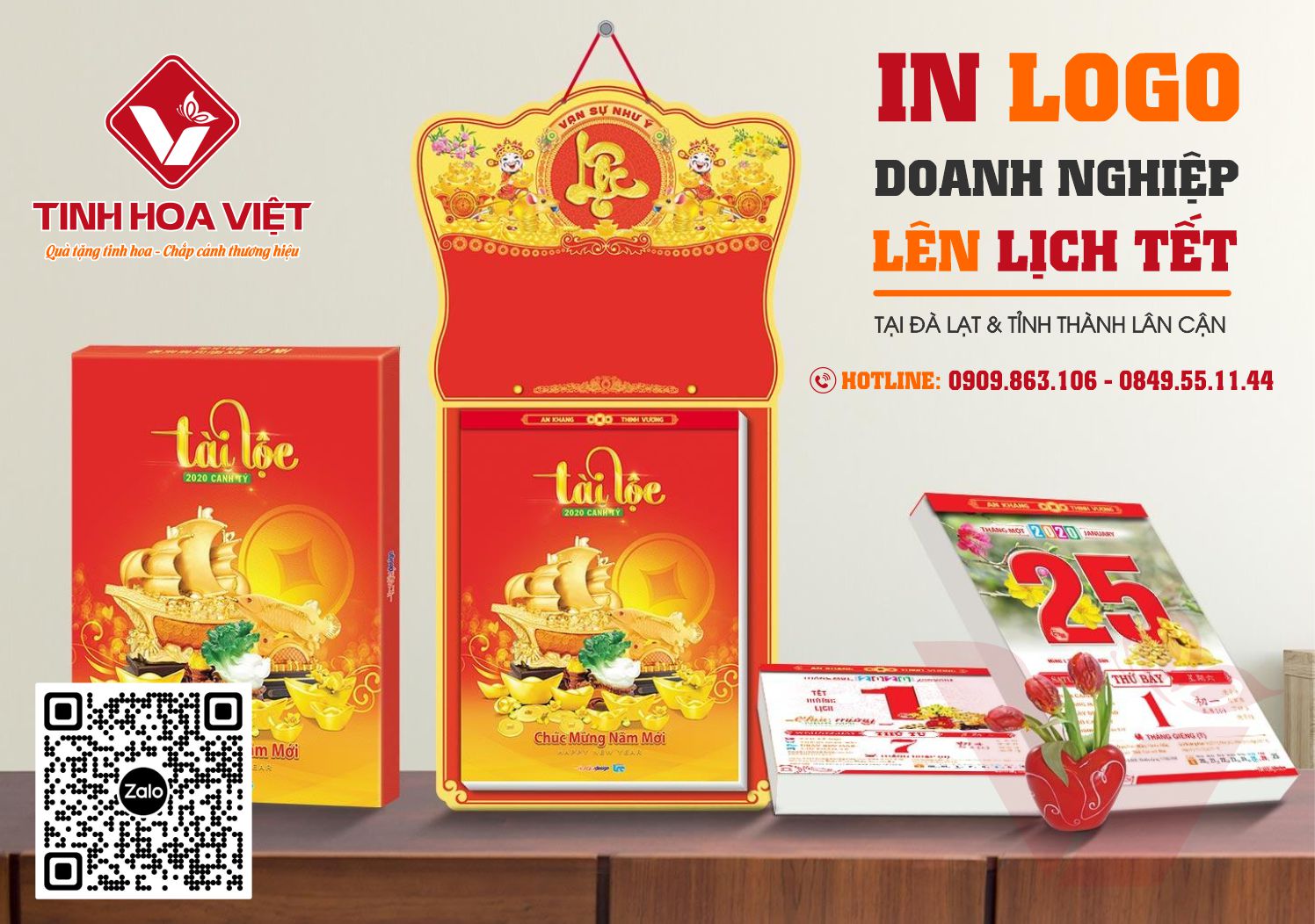 Địa Chỉ In Logo Doanh Nghiệp Lên Lịch Tết 2025 Tại Đà Lạt