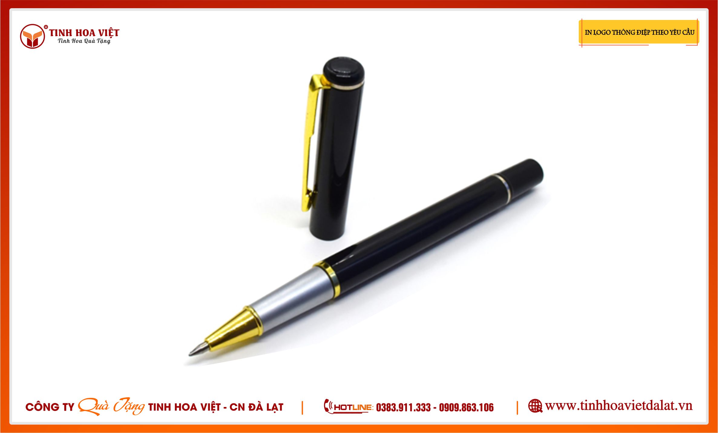 Bút ký in nội dung logo Doanh Nghiệp