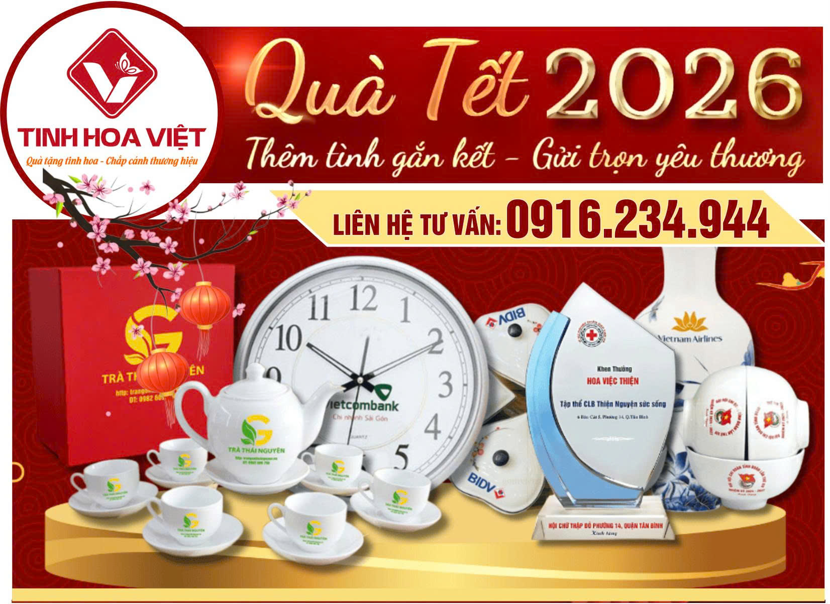 Quà Tặng Tri Ân Tết Dương Lịch 2026  In Logo – Giá Tận Xưởng