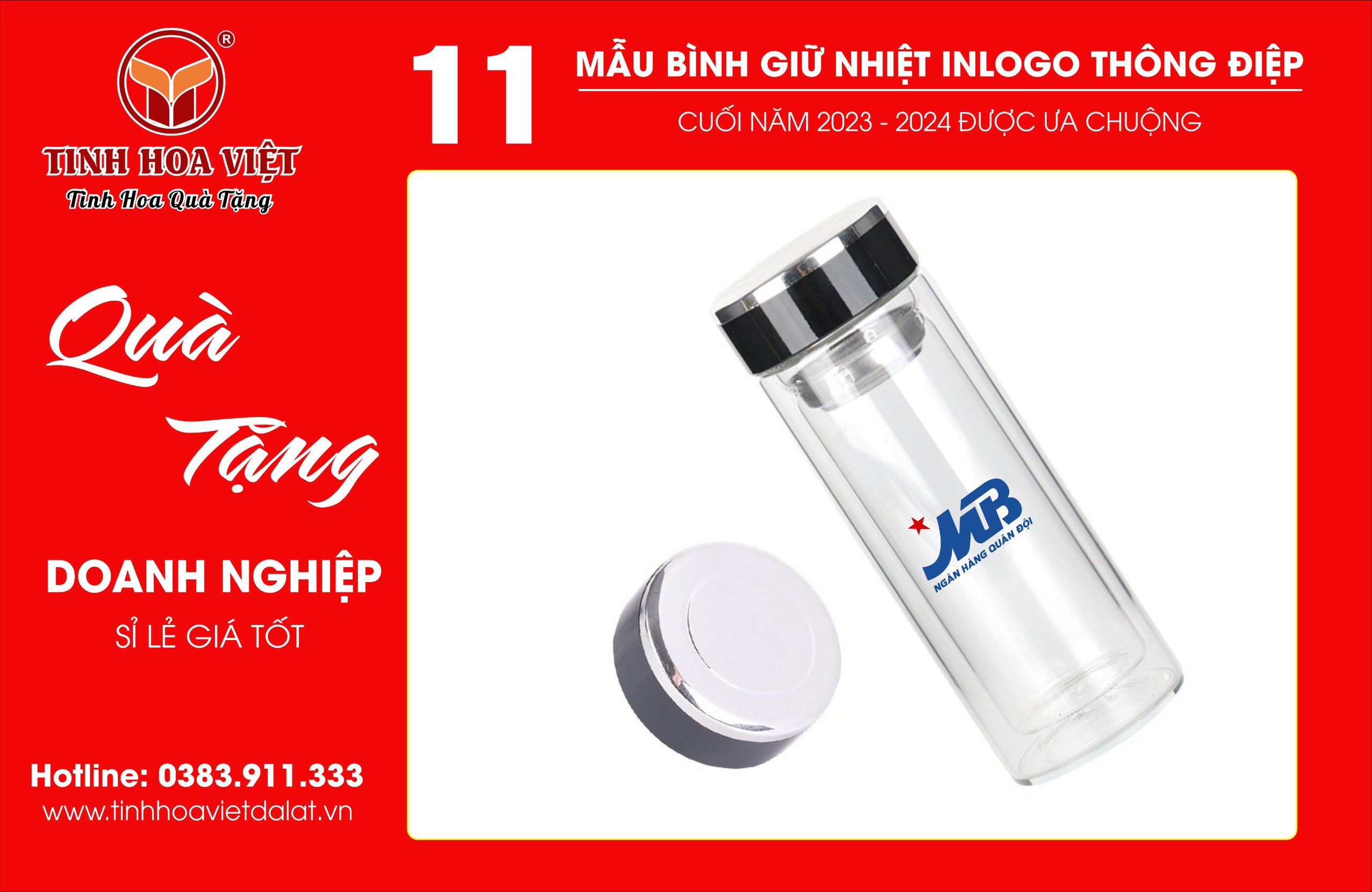 bình giữ nhiệt thủy tinh 2 lớp