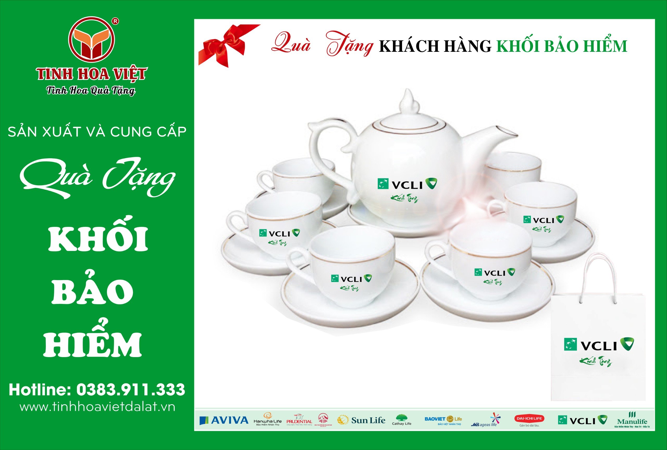 ấm chén quà tặng khối bảo hiểm nhân thọ