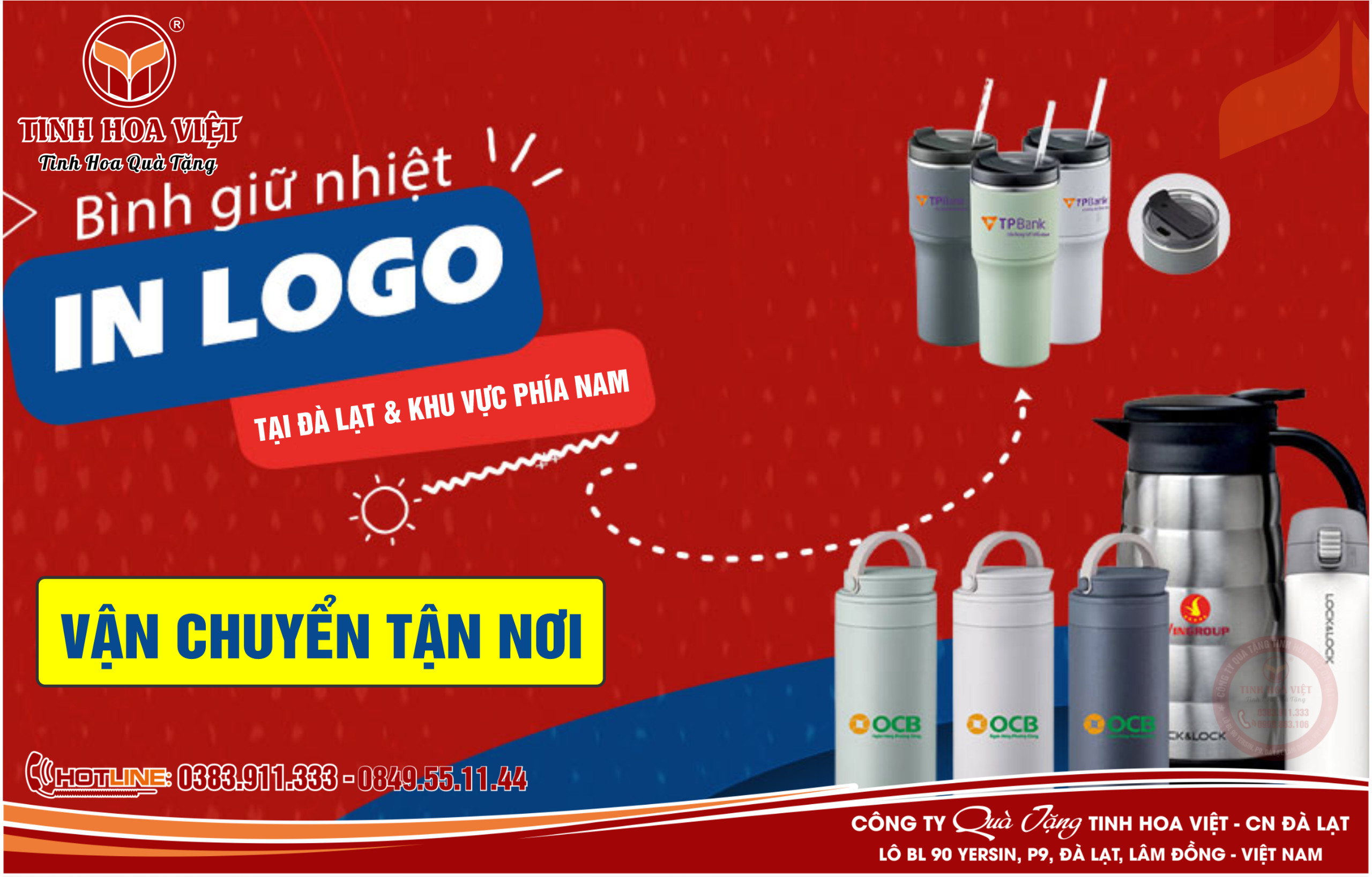 in ấn logo nội dung lên bình giữ nhyieetj quà tặng tại đà lạt