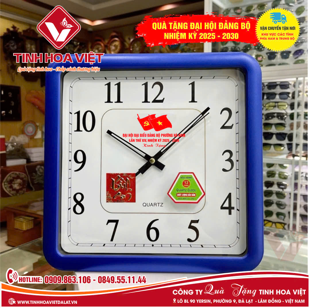 Đồng Hồ Treo Tường In Logo Quà Tặng Sự Kiện Ý Nghĩa