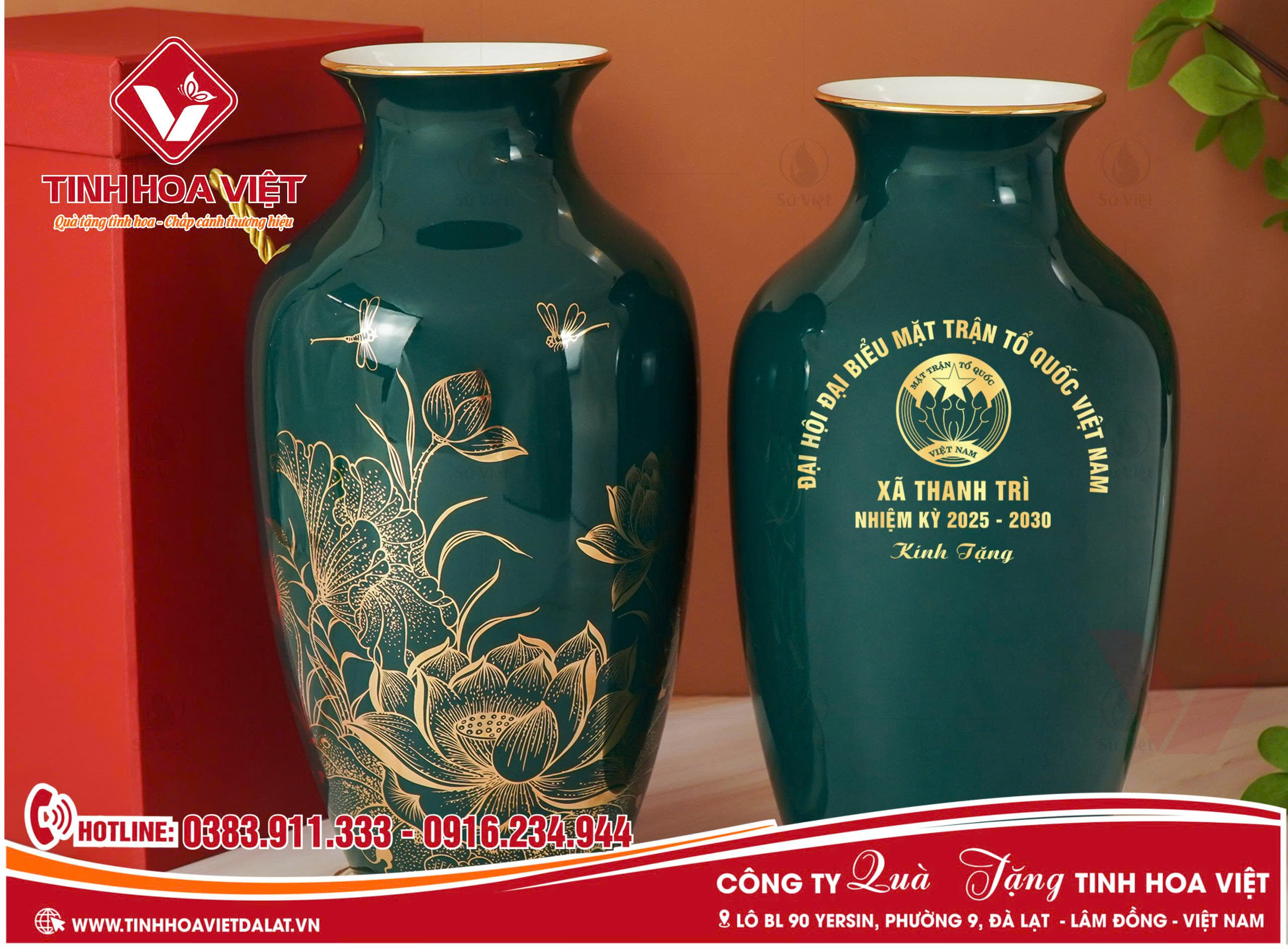 Bình Hoa Sứ Cao Cấp – Món Quà Tặng Trang Trọng Cho Đại Hội