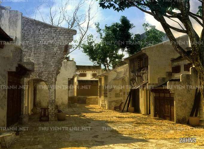Tranh trang trí phong cảnh hà nội xưa