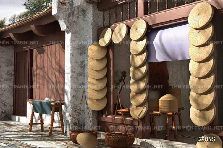 Tranh trang trí phong cảnh hà nội xưa