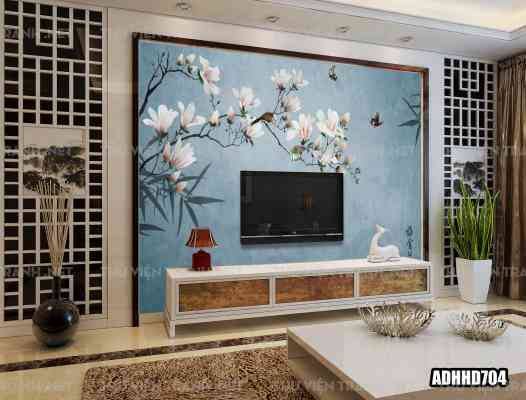 Tranh dán tường hoa đào 1