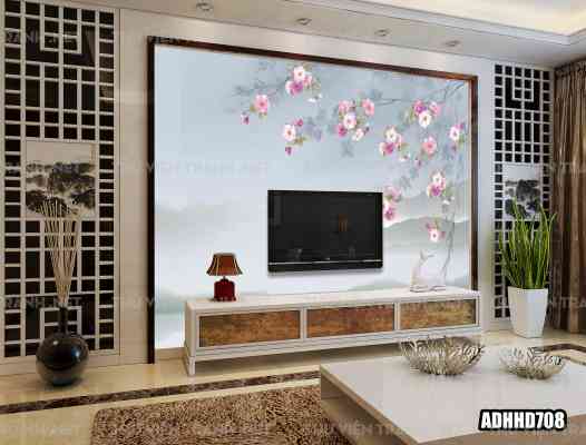 Tranh dán tường hoa đào 1
