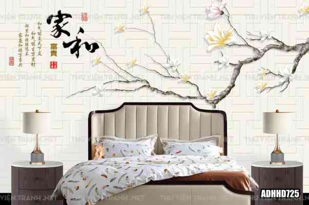 Tranh dán tường hoa đào 1