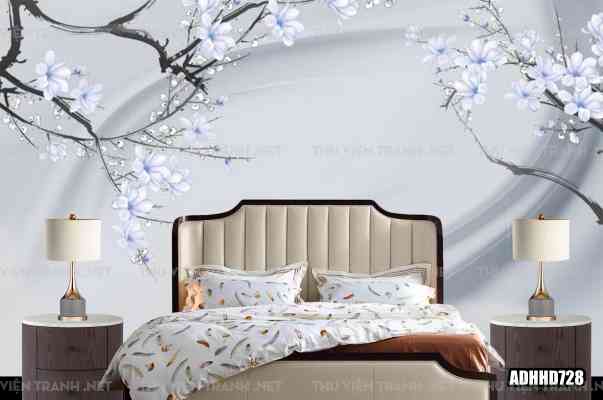 Tranh dán tường hoa đào 1