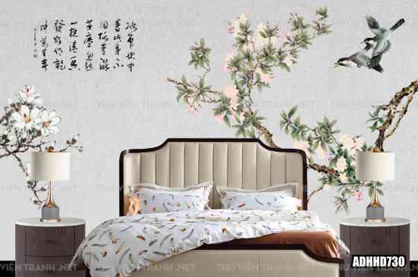 Tranh dán tường hoa đào 1