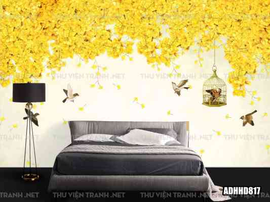 Tranh dán tường Hoa đào 2