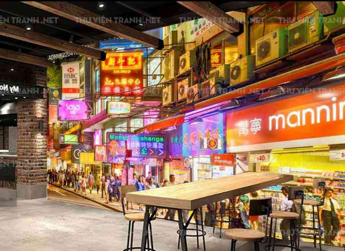 Tranh dán tường Hong Kong