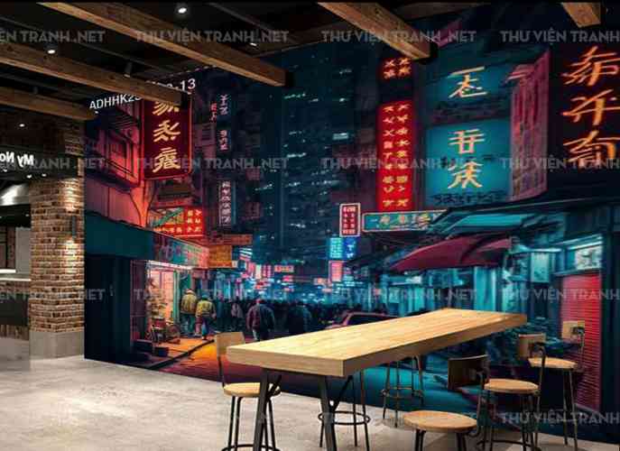 Tranh dán tường Hong Kong