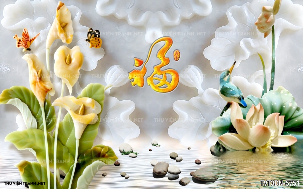 Tranh 3D giả ngọc