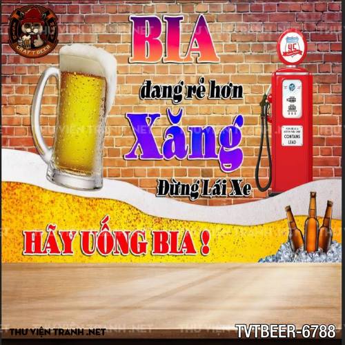 Tranh Quán Beer- tranh dán tường quán Bia