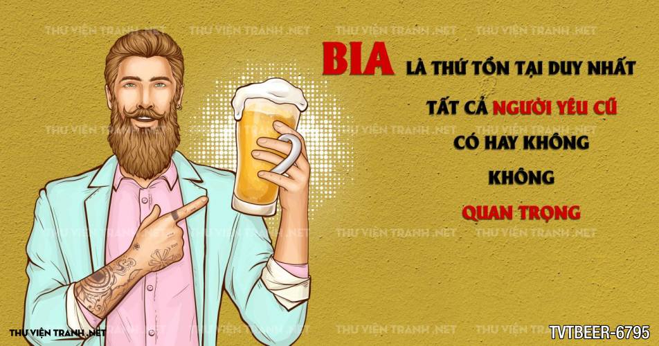 Tranh Quán Beer- tranh dán tường quán Bia