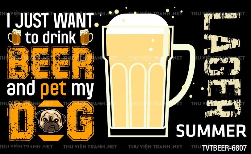 Tranh Quán Beer- tranh dán tường quán Bia