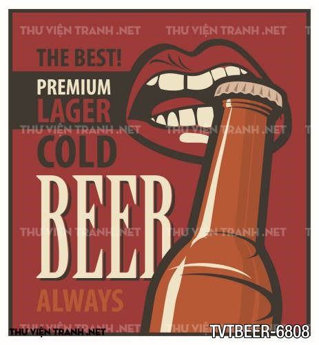 Tranh Quán Beer- tranh dán tường quán Bia