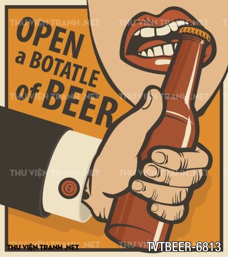 Tranh Quán Beer- tranh dán tường quán Bia