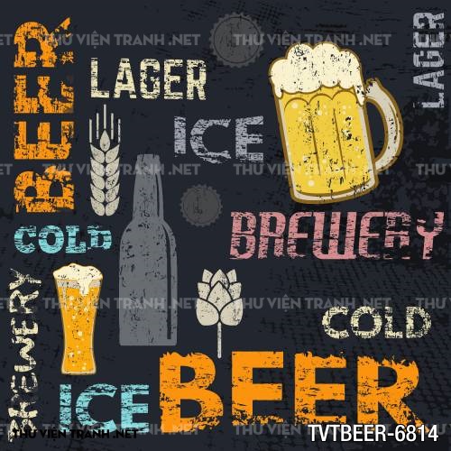 Tranh Quán Beer- tranh dán tường quán Bia
