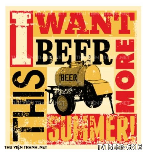 Tranh Quán Beer- tranh dán tường quán Bia