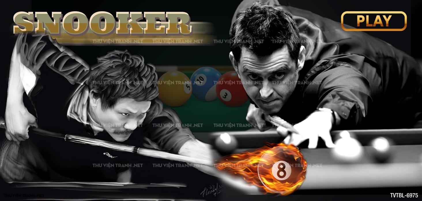 Tranh Bida- Billiards- quán Bi-A