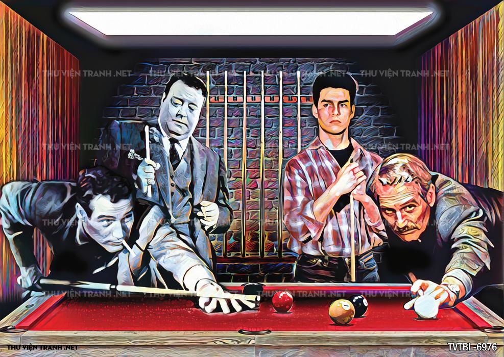 Tranh Bida- Billiards- quán Bi-A