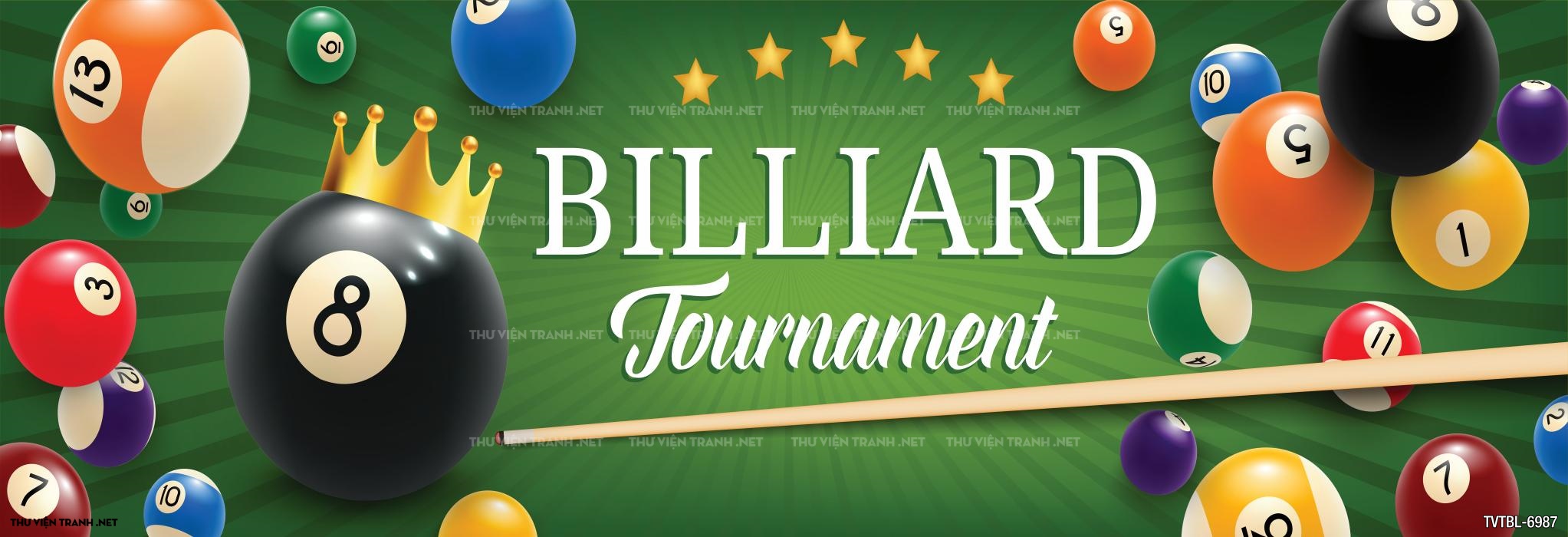 Tranh Bida- Billiards- quán Bi-A