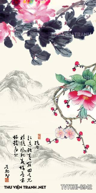 Tranh dán tường Chinoiseries - Wallpaper Chinoiseries