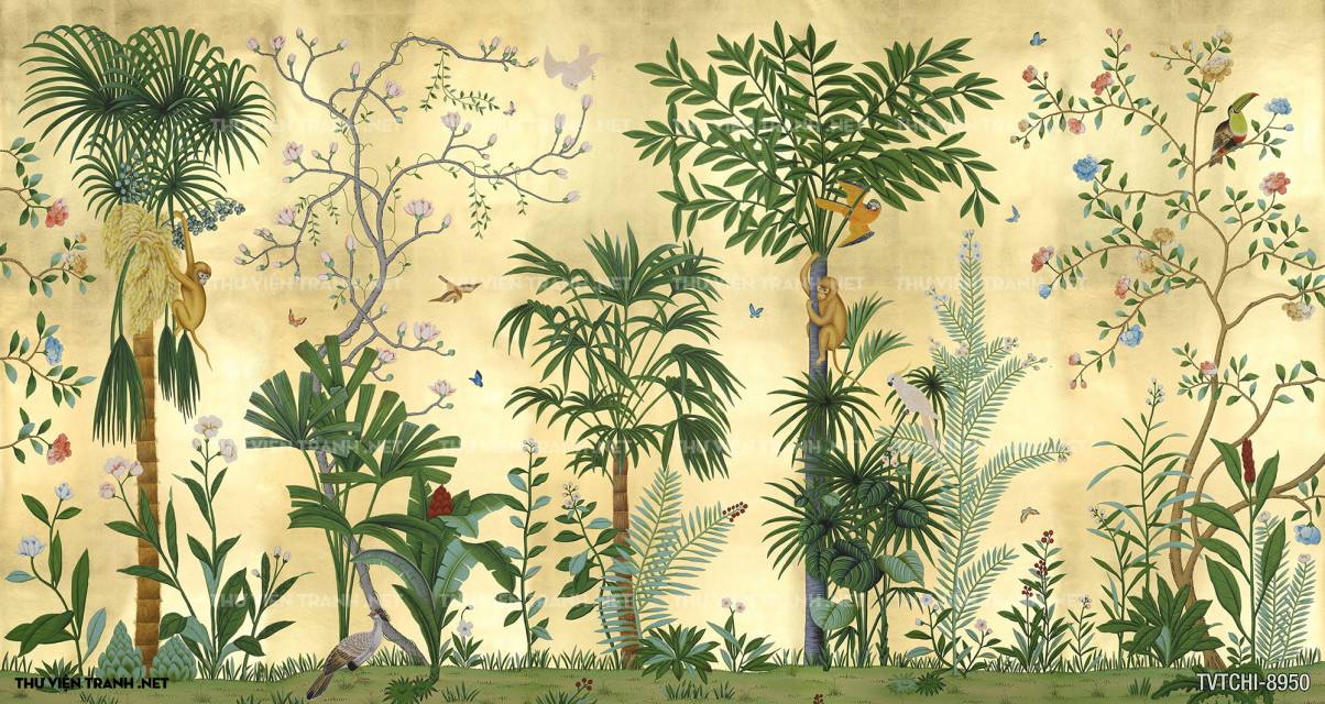 Tranh dán tường Chinoiseries - Wallpaper Chinoiseries