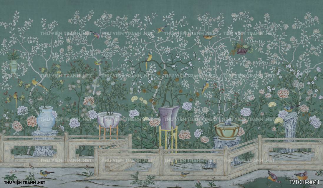 Tranh dán tường Chinoiseries