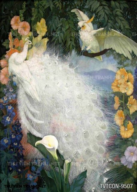 Tranh Chim Công-Peacock