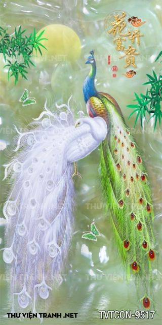 Tranh Chim Công-Peacock