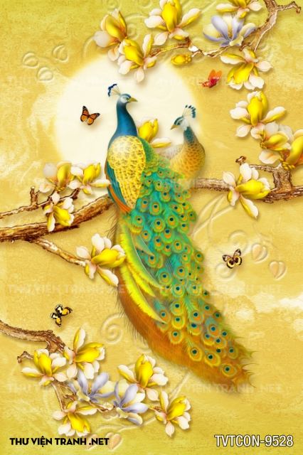 Tranh Chim Công-Peacock