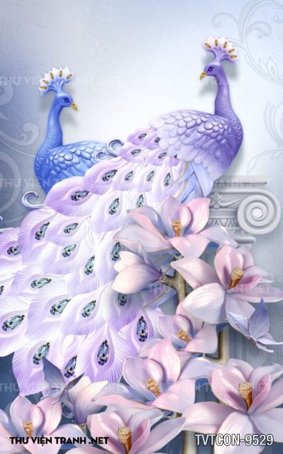 Tranh Chim Công-Peacock